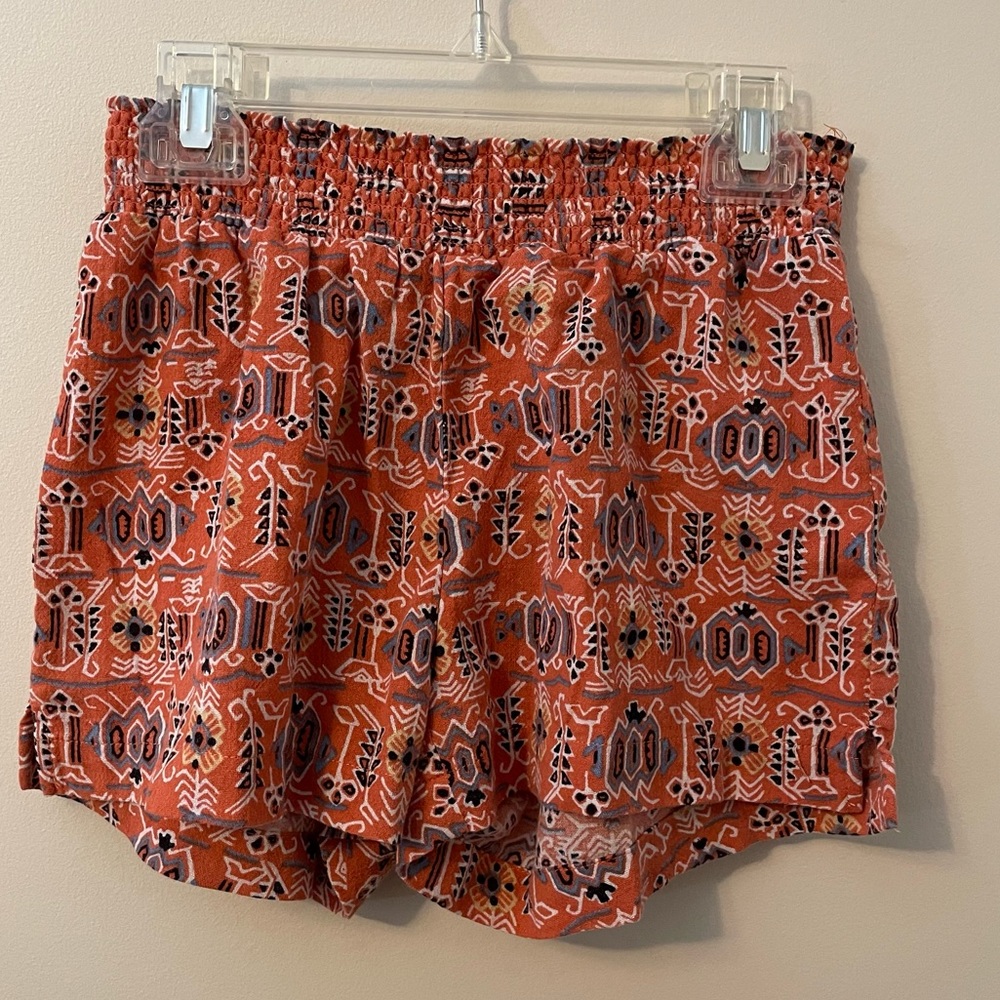 SOLD Madewell Aztec Print Smocked Elastic Waist Pull On Shorts, XS